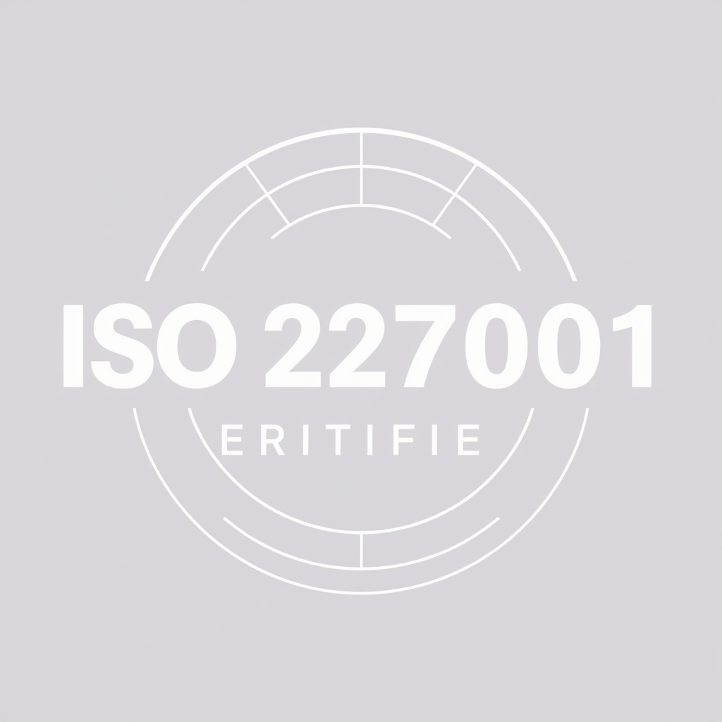Logo de certificación ISO 27001 para seguridad de la información